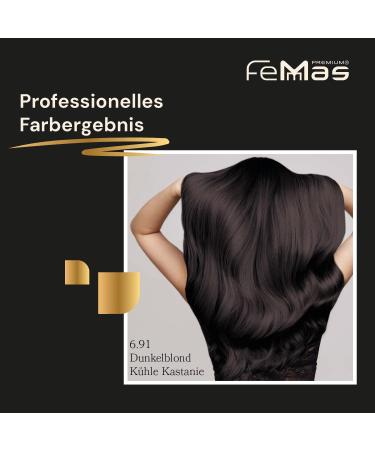 Femmas 3x Dark Blonde Cool Chestnut 6.91 Hair Color | Professional Cream with Argan Oil & Keratin | Permanent Tint for Radiant Results | 100ml - 3 Pack - Buy Online on GoSupps.com