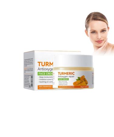 Dyceittdia Turmeric Antioxidant Repair Cream 50g Nourishing & Lightly Moisturizing Turmeric Brightening Face Cream For Brightening & Mimating Face Cream