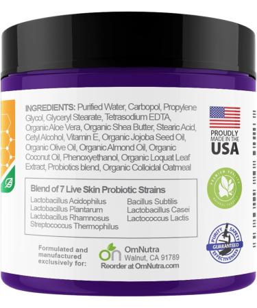 Biwaderm Probiotic Skin Cream - Organic 4oz for Eczema Psoriasis & Folliculitis Treatment with Pure Aloe Vera Gel - Buy Online on GoSupps.com