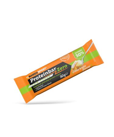 Namedsport Proteinbar Zero protein bar with cream broke taste and 35% protein ideal as a snack or after training gluten-free palm oil-free brand from Italy 12-pack