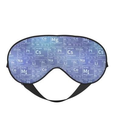 Double-Sided Eye Mask Eye Sleep Shade Cover Chemical-Periodic-Table-Funny Unisex Night Sleeping Mask