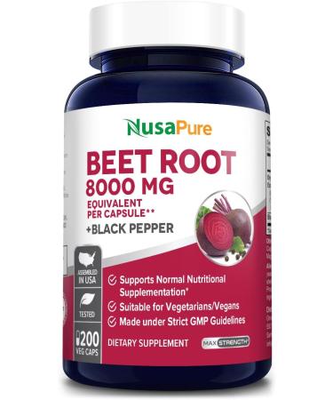 NusaPure Beet Root 8,000 mg - 200 Capsules