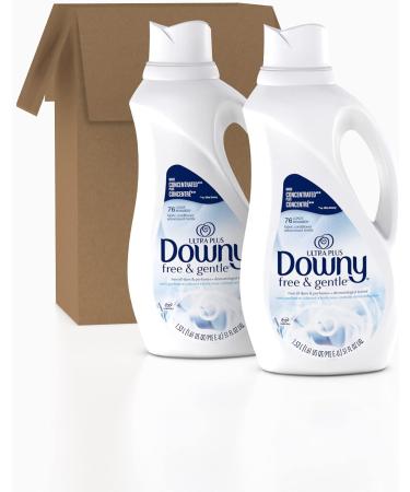 Downy Ultra Plus Free & Gentle Fabric Softener Liquid 2x51 Oz Bottles 152 Loads - Buy Online on GoSupps.com