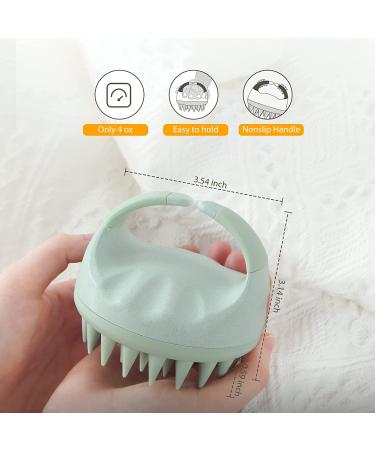 Sndyi Scalp Massager Shampoo Brush - Silicone Bristles for Dandruff Removal & Hair Growth - Green - Buy Online on GoSupps.com