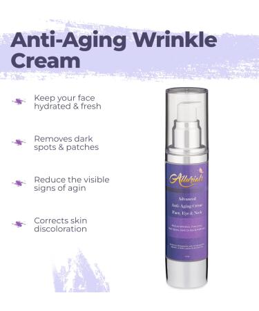 Allurials Anti-Aging Wrinkle Cream with Matrixyl 3000, Retinol, Hyaluronic Acid, Vitamin C & E - 1.7 oz - Retinol Wrinkle Beauty Cream for Face, Eye & Neck - Buy Online on GoSupps.com