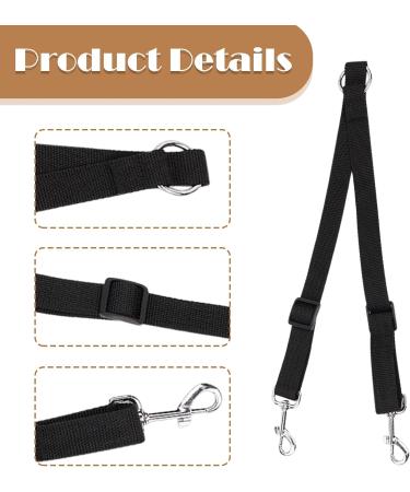 Double Dog Lead Double Ended Lead For Dogs Adjustable Double Lead For 2 Dogs 360 Rotation Dog Leash Coupler Double Dog Lead For Walking 2 Dogs No Tangle(Black) - Buy Online on GoSupps.com