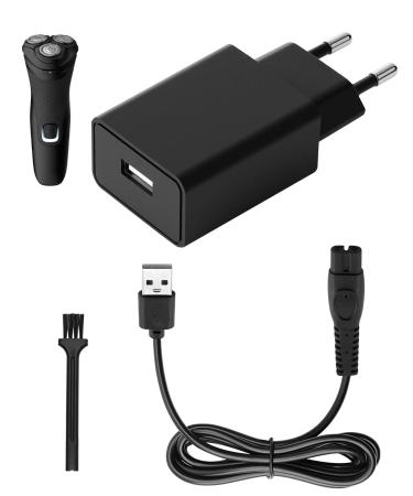 5V Chargeur Rasoir pour Philips OneBlade 360 Series QP2824 QP2834 QP2724 QP2734 QP2720 QP4631 MG5910 MG7910 MG7950 MG7930 MG9510 X3001 One Blade Philipp Chargeur Adaptateur avec USB C ble