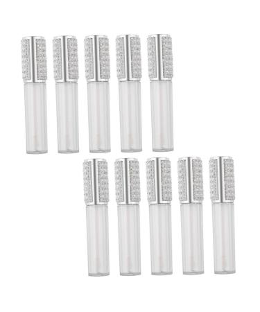 Happyyami Lot de 10 Tubes Gloss L vres 5 Ml Ronds Transparents en Verre pour Maquillage L vres DIY Voyage
