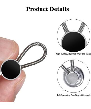 12 PCS Collar Extender Elastic Metal Button Extenders for Trousers and Shirts - 4 Colors - Buy Online on GoSupps.com