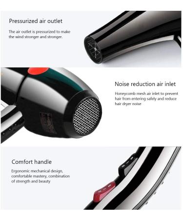 Hair Dryer Professional Hair Dryer AC 2000W Negative Ionic Hairdryer with 2 Speed 3 Heat Cool Shot Setting for Home & Salon 2 Concentrators 2.2m Long Cable Hanging Loop Low Noise Blow Dryer small - Buy Online on GoSupps.com