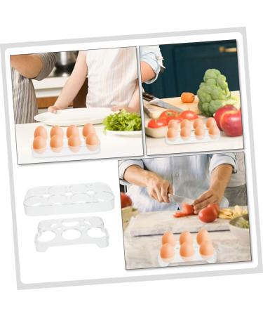 Hemobllo 2pcs Egg Shelf Egg Holder for Fridge Container with Lid Egg Support Shelf Egg Plate Refrigerator - Buy Online on GoSupps.com