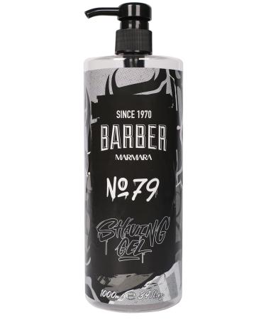 Barber Marmara Razing gel Men No.79 - Men's razor gel Transparent 1000ml - Shaving gel men - precise shave of the beard contours - does not foam - cools the skin - with pump donor - beard care