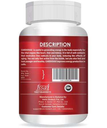 Cardiovax with Coenzyme Q10 Arjuna & Moringa Extract | 60 Tablets for Heart Health & Energy - Buy Internationally - Buy Online on GoSupps.com