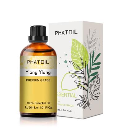 PHATOIL Ylang Ylang Essential Oil 30ML Premium Grade Pure Essential Oils for Diffusers for Home Perfect for Aromatherapy Diffuser Humidifier Candle Making Ylang Ylang 30 ml (Pack of 1)