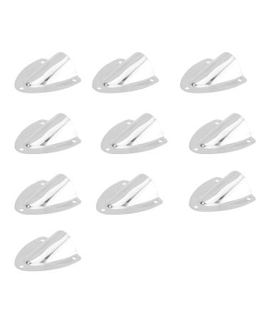 DasMarine 10 PCS Stainless Steel Cable Cover,Boat Transducer Wiring Cover,Clamshell Vent Wire Cover Clam Shell Vent for Boat 2-1/4"2-1/8"5/8"(LWH) (10 Pack,2-1/4"2-1/8"5/8")