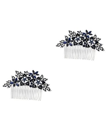 Beaupretty Accessories dark blue hair comb girls hair accessory wedding headpiece flower girl headpieces for wedding combs bridesmaid European and American accessories Comb