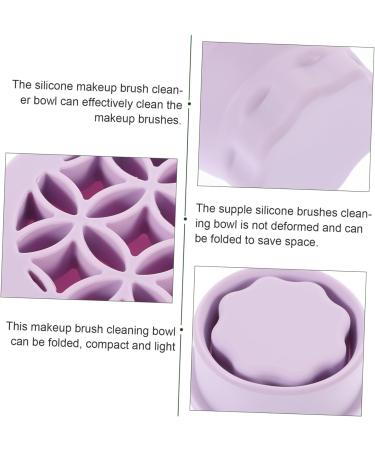 Retractable Silicone Scrub Cup Drying Rack Brush Cleaning Bowl Brush Clean Bowl Brush Rinsing Bowl Cosmetic Brush Cleaning Tool Purple Cleaner Makeup Brush Silica Gel 9.2X9.2X8.6CM Purple - Buy Online on GoSupps.com