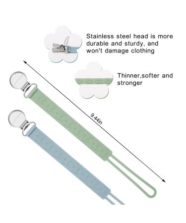 ClDy Baby Pacifier Chain - BPA-Free Floral Clip for Boys & Girls - 2 Pack Ideal for 3 Months+ - Buy Online on GoSupps.com