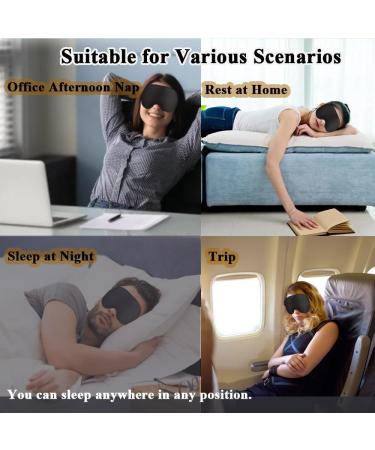 Black Eye Mask for Lash Extensions | Light Blocking 3D Sleep Mask for Men & Women | Adjustable Eye Covers for Travel Yoga & Relaxation - Buy Online on GoSupps.com