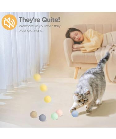 FURJOY Cat Wool Ball Toys 6 Pack Colorful Cat Toy Balls for Small Pets Fetch and Play - Eco Friendly Quiet Wool Ball Cat Toy for Cats and Kittens 4cm - Golf Ball Size - Buy Online on GoSupps.com