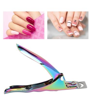 Nail Clippers U-Shaped Nail Tip Cutter DIY Trimming Stainless Steel Nail Tip Groomer Portable Artificial Nail Cutter for Home Beauty Salon (Acouto7w58vuayc3-11)