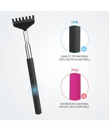 Marvolia 2 Pack Back Scratchers Telescoping Metal Back Scratcher for Adults with Odorless TPR Rubber Grip - Black - Buy Online on GoSupps.com