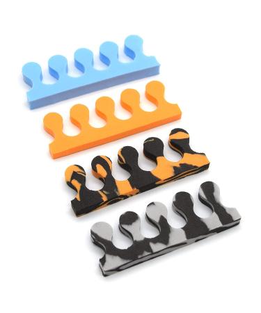 PrettyClaw Foam Toe Separators - 24 Pieces - Nail Polish Toe Spacers in Orange, Gray, Blue - Pedicure Toe Separators for Perfectly Polished Toenails - Buy Online on GoSupps.com