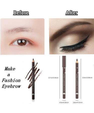 Go Ho 12 PCS Waterproof Eyebrow and Eyeliner Pencil Set - Long-lasting & Sweat-proof Makeup Brow Tint Pen in 3 Colors - Buy Online on GoSupps.com