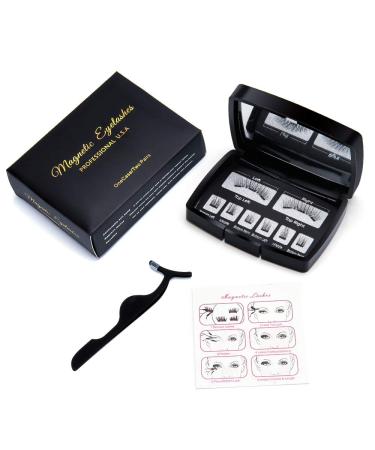Magnetic 3D Eyelash Set - Reusable Glue-Free False Eyelashes with Tweezers & Storage Box - 8 Pieces - Buy Online on GoSupps.com