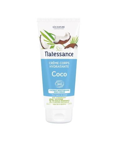 Natessance - Coconut Moisturizing Body Cream - Body Care - Certified Organic Cosmos Organic - 100% Vegetable Tube 200ml