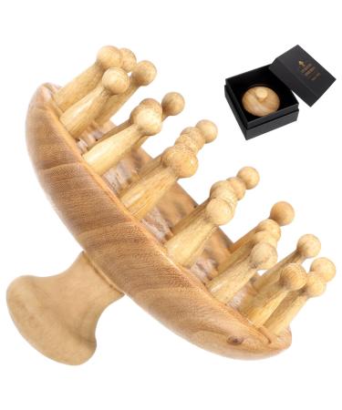 Healeved Masseur de cuir chevelu en bois pour la croissance des cheveux la des cheveux la relaxation profonde et