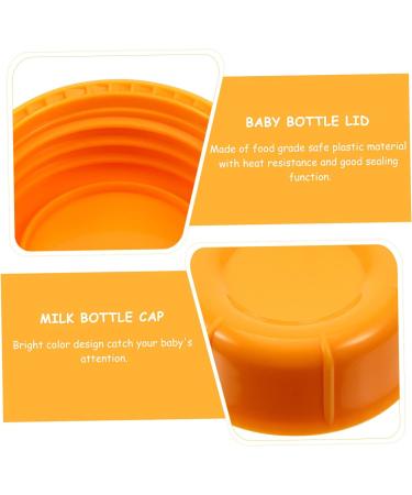 BESTonZON 10pcs Baby Bottle Seal Cap Gift Tags Christmas 43mm Diameter Bottle Lids Girl Replacement Bottle Caps Small Kit Supply Travel Feeding Bottle Infant Products Food Grade Pp Orange 4.3x4.3x1.5cm - Buy Online on GoSupps.com