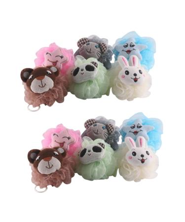 FOMIYES 12 Pcs Body Scrubber Brush Loofah Back Scrubber Bath Ball Exfoliating Sponge Skin Bath Sponges Pouf Shower Ball Pouf Loofah Long Exfoliating Shower Loofah Bathing Sponge Slack Mesh