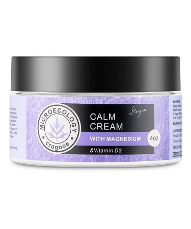 Magnesium Calm Cream NATURAL & SAFE Magnesium Lotion Magnesium Calm Cream Nighttime Magnesium Body Butter Apply to Legs Arms or Chest With Magnesium & Vitamins D3 4oz
