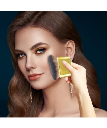 PuraQuot Gold Multi-Function Makeup Brush for Loose Baking Powder Blush Self Tanning Brush Self Tanner Applicator Brush Foundation Body Makeup Brushes Self Tan Brush - Buy Online on GoSupps.com
