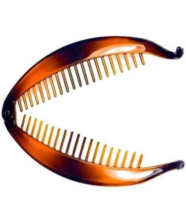 BANANA Fish Clip Wide Tort Brown Toned Comb Hair Grip 14cm Ponytail