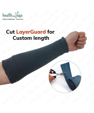 LayerGuard Cotton Stockinette Sleeve Roll - Grey 4 Inch | Stretchable Raw Cotton Tubular Bandage for Comfort wear, Sweat Absorption, Residue Prevention | Suitable for Under & Over Cast Wear - Buy Online on GoSupps.com