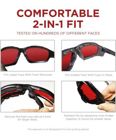 Blue Blocking Glasses for Sleep - 99.9% Blue & Green Light Block - PaleoTech Dark Therapy Lens to Fall Asleep Faster Optimize Hormones Alleviate Headaches International Shipping Available - Buy Online on GoSupps.com