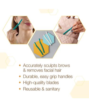 GiGi Razors for Face and Brow - 4-Piece Set | Precision Grooming for Flawless Skin | International Shipping Available - Buy Online on GoSupps.com