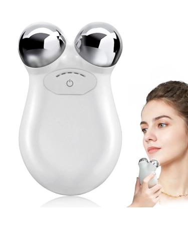 Microcurrent Face Device Roller  Lift The face and Tighten The Skin  USB Mini microcurrent face Lift Skin Tightening Rejuvenation Spa 2023 New (Angel White)