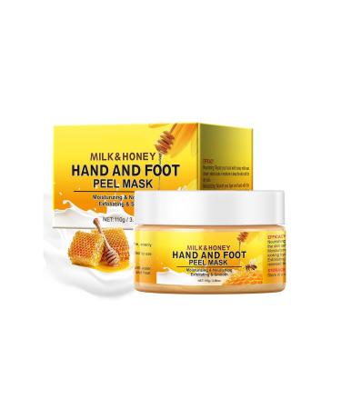 Masque hydratant exfoliant pour les mains et les pieds masque de cire pour les mains au lait et au miel exfoliant nourrissant pour mains s ches et craquel es soin de la peau anti-callosit s pour