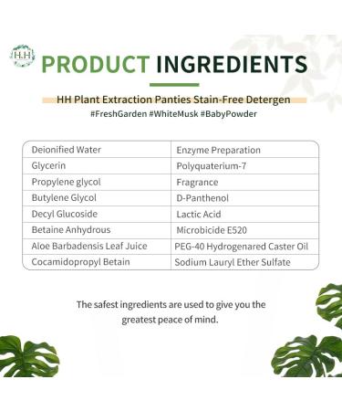 Natural Stain Remover Detergent for Underwear & Lingerie - HH Herb & Health Laundry Wash for Blood Sweat & Discharge - Buy Online on GoSupps.com