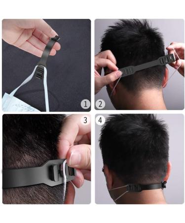 Lvquone Mask Extender - Adjustable Mask Hooks & Belt for Comfort | 10 Pieces - Relief from Pressure Pain for Adults & Children (Black) - Buy Online on GoSupps.com