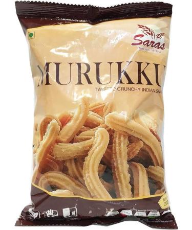 Saras Murukku 200g (Pack of 2) | Crunchy South Indian Snack | Authentic Recipe | Ready To Eat | Classic Snacks | Savory Snacks - Buy Online on GoSupps.com