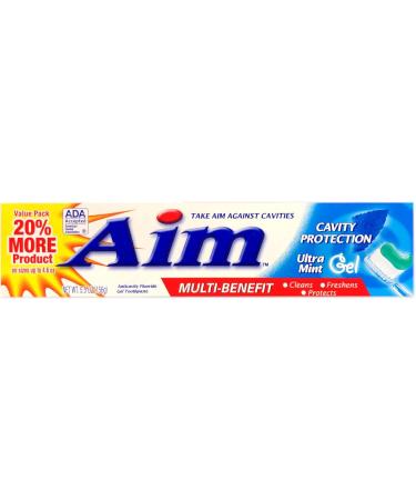 Aim Multi-Benefit Ultra Mint Cavity Protection Gel- 5.5 Oz (Pack of 5) - Buy Online on GoSupps.com