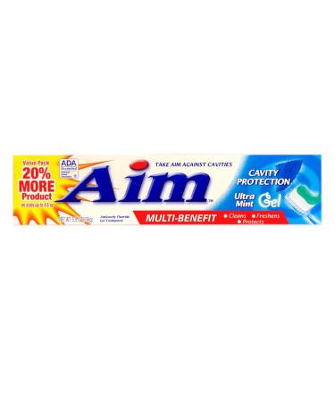 Aim Cavity Protection Anticavity Fluoride Toothpaste Ultra Mint 5.5 OZ 5.5 Fl Oz (Pack of 1) - Buy Online on GoSupps.com