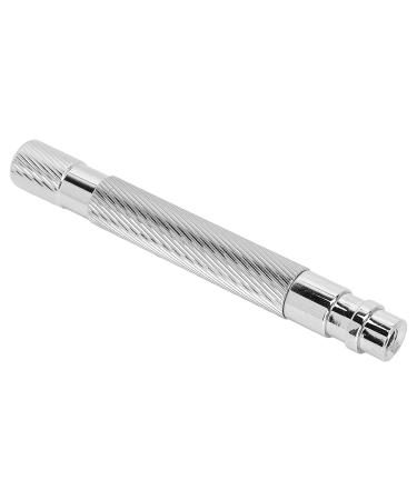 Safety Razor Handle - Non-Slip Reusable Silver Manual Razor for Smooth Shaving | Eco-Friendly Grooming - Buy Online on GoSupps.com