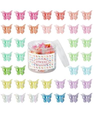 50Pcs Butterfly Hair Clips Butterfly Clips for Hair Tiweio Mini Hair Clips Small Hair Claw Clips Cute Hair Accessories Clips for Hair 90s Women Girls with Box Package 15 Assorted Colors - Buy Online on GoSupps.com