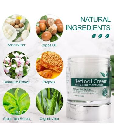 Retinol Cream Anti Wrinkle Face Moisturizer Cream with Retinol Hyaluronic Acid Day Cream for Face and Neck 1.7 FL OZ - Buy Online on GoSupps.com