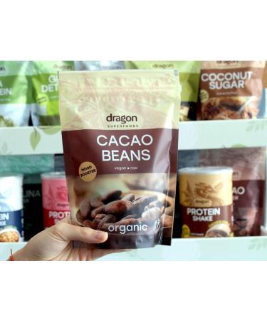 Dragon Superfoods Organic Cocoa Beans - Organic Whole Raw - 200g - Buy Online on GoSupps.com